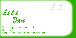 lili dan business card